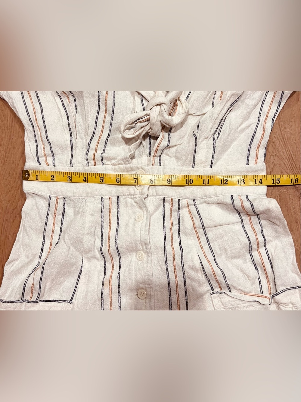 Happy x Nature Kate Hudson Linen Blend Stripe Midi Dress | Pockets - Picture 7 of 7